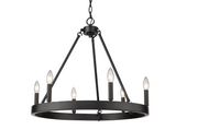 Winston 6 Light Black Chandelier