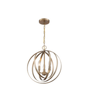 Penny 3 Light Brass Pendant