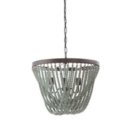 Aqua Beaded Chandelier