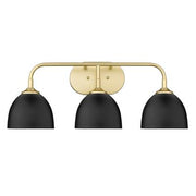 Taylor Black/Gold 3 Light Vanity