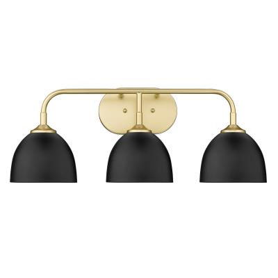 Taylor Black/Gold 3 Light Vanity