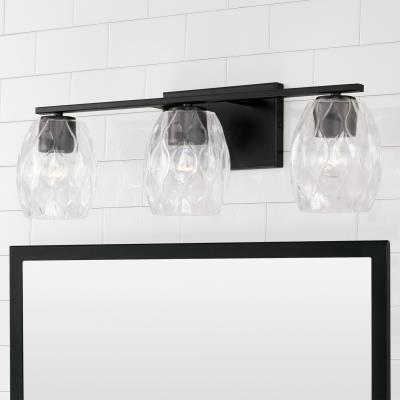 Luke Matte Black Vanity Light